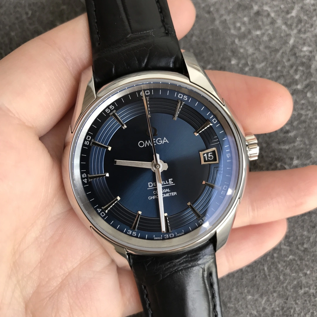 Reliable CBD Factory Omega De Ville Hour Vision 41mm Blue Dial Black Strap (433.13.41.21.03.001) 1:1 Super Clone -DD8900 Movement 331